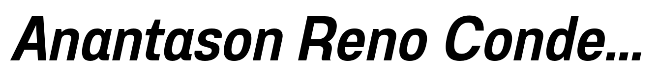 Anantason Reno Condensed Semi Bold Italic